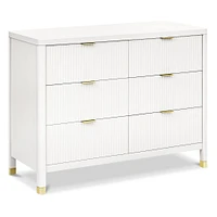 Brimsley Tambour 6-Drawer Assembled Dresser - Warm White