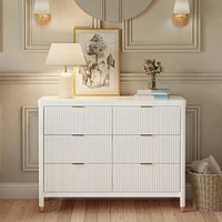 Brimsley Tambour 6-Drawer Assembled Dresser - Warm White
