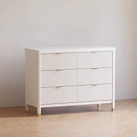 Brimsley Tambour 6-Drawer Assembled Dresser - Warm White
