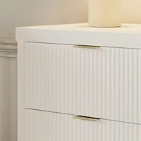 Brimsley Tambour 6-Drawer Assembled Dresser - Warm White