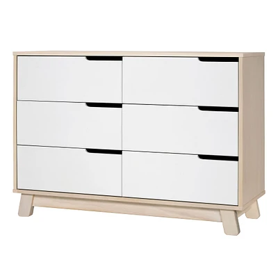 Commode 6 Tiroirs Hudson - Naturel Lavé / Blanc