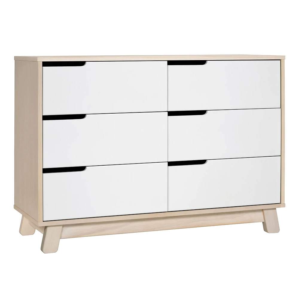 Hudson 6-Drawer Double Dresser - Washed Natural / White