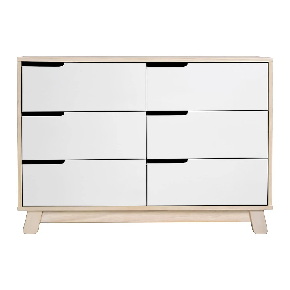 Hudson 6-Drawer Double Dresser - Washed Natural / White