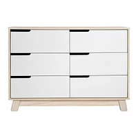 Hudson 6-Drawer Double Dresser - Washed Natural / White