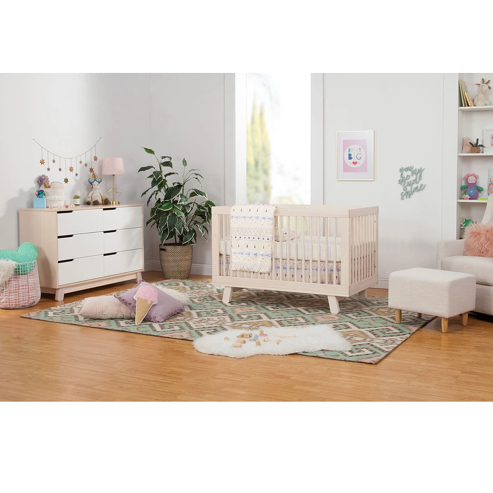 Hudson 6-Drawer Double Dresser - Washed Natural / White