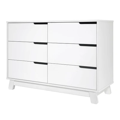 Hudson 6-Drawer Double Dresser - White