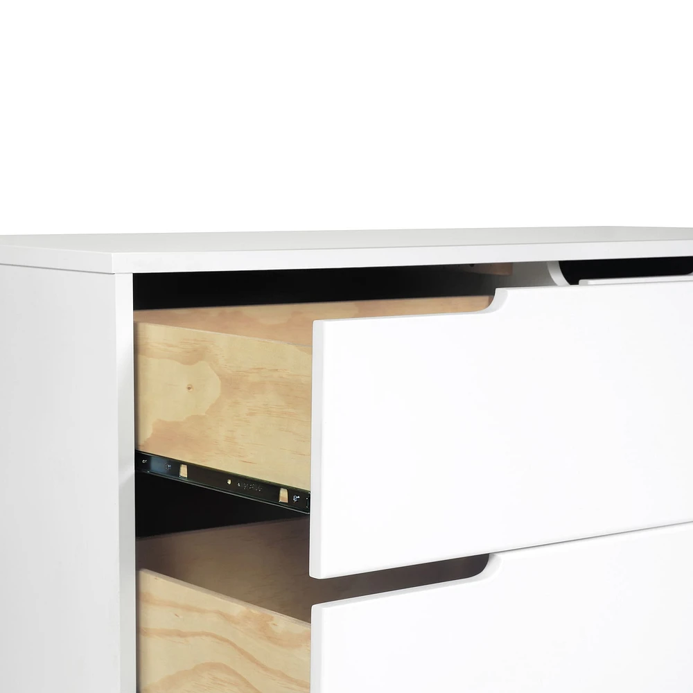 Commode 6 Tiroirs Hudson - Blanc