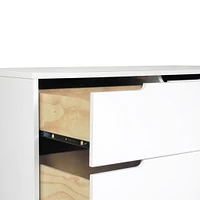 Commode 6 Tiroirs Hudson - Blanc
