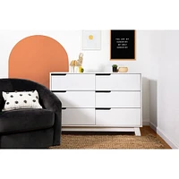 Commode 6 Tiroirs Hudson - Blanc
