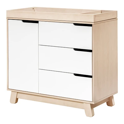 Hudson 3-Drawer Changer Dresser with Removable Changing Tray - Washed Natural / White