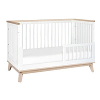 Scoot 3-in-1 Convertible Crib - White / Washed Natural