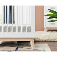 Scoot 3-in-1 Convertible Crib - White / Washed Natural