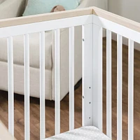 Scoot 3-in-1 Convertible Crib - White / Washed Natural