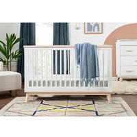 Scoot 3-in-1 Convertible Crib - White / Washed Natural