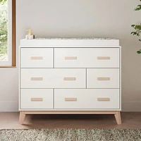 Commode 6 tiroirs Scoot - Blanc / Naturel Lavé