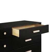 Lolly 6-Drawer Double Dresser - Black / Washed Natural