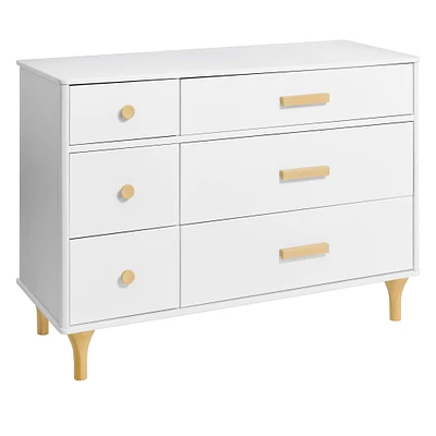Lolly 6-Drawer Double Dresser - White / Natural