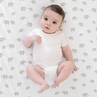 Drap Contour pour Lit de Bébé - Éléphant Gris