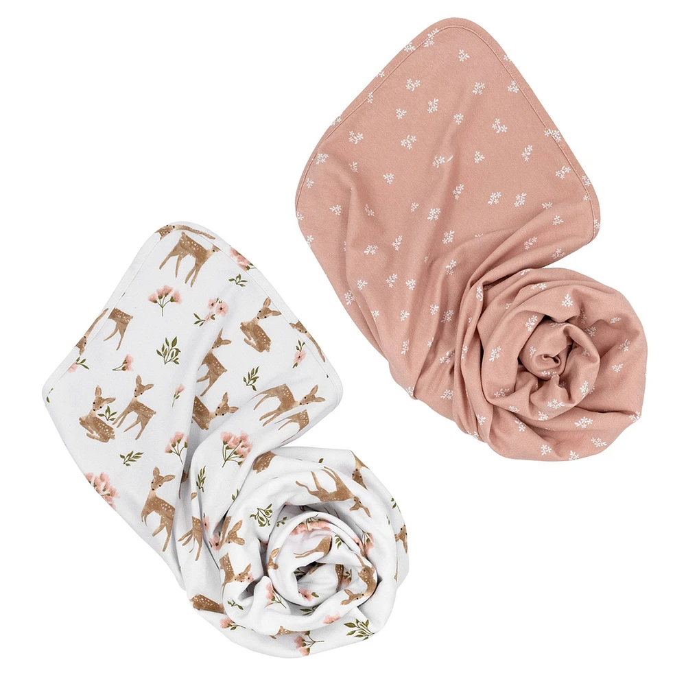 Swaddle Blanket (2) Jersey - Sophia Garden