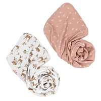 Swaddle Blanket (2) Jersey - Sophia Garden