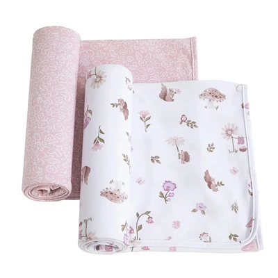 2-pack Jersey Swaddle - Mushroom House