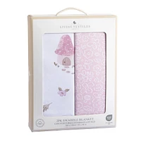 2-pack Jersey Swaddle - Mushroom House