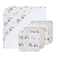 5 Pieces Bath Gift Set - Tractor Ride