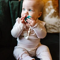 Silicone Pacifier Clip - White