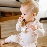Silicone Pacifier Clip - White