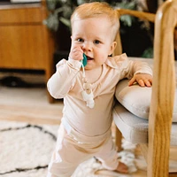 Silicone Pacifier Clip - White