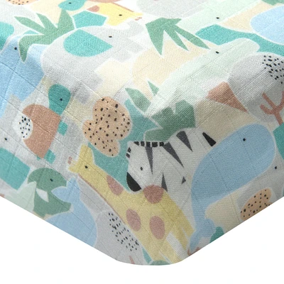 Bamboo Muslin Fitted Crib Sheet