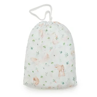 Bamboo Muslin Fitted Crib Sheet - Bunny Meadow