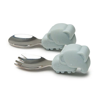 Learning Spoon and Fork Set - Elephant
