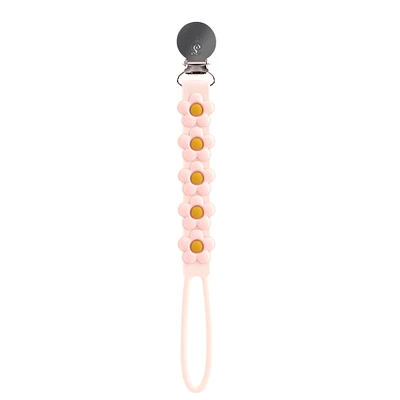 Silicone Pacifier Clip - Daisy Cream
