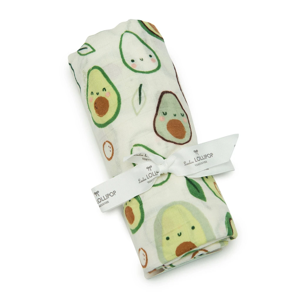 Bamboo Muslin Swaddle Blanket - Avocado
