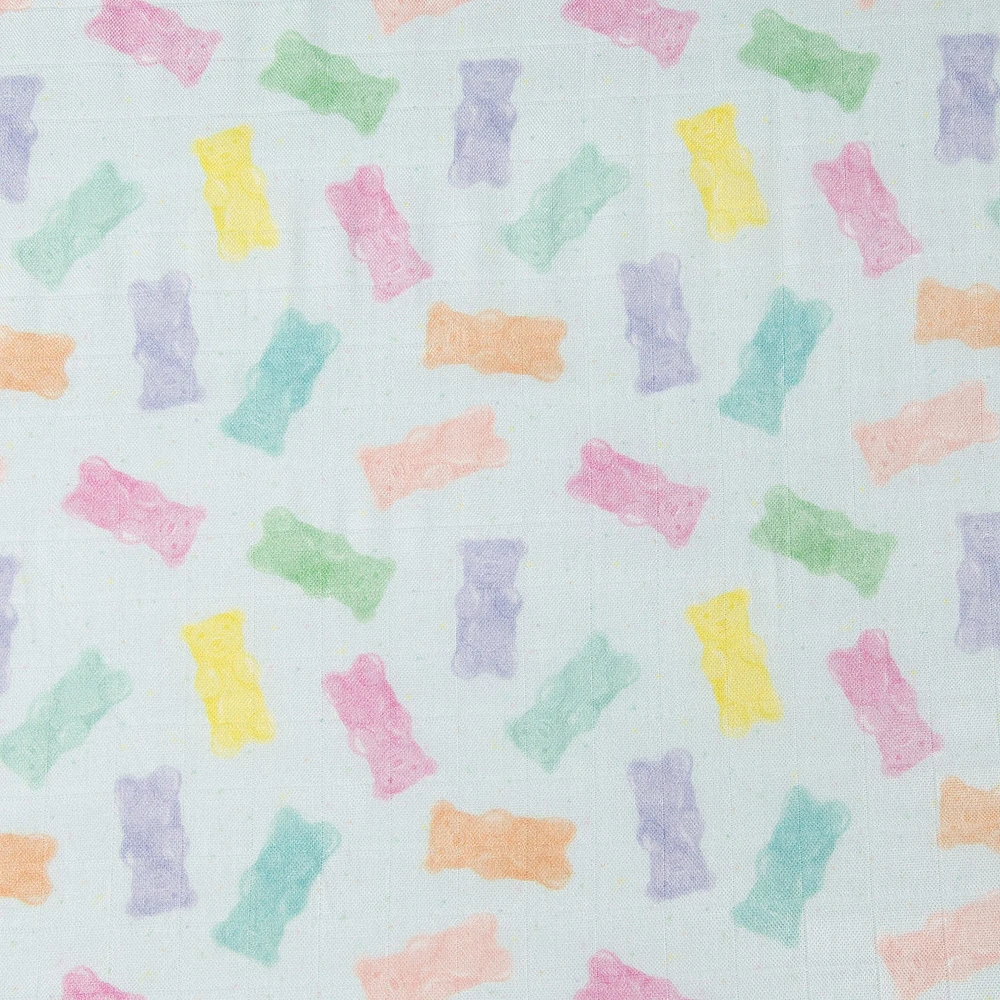 Bamboo Muslin Swaddle Blanket - Gummy Bear