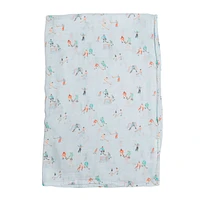 Bamboo Muslin Swaddle Blanket - Ice Hockey