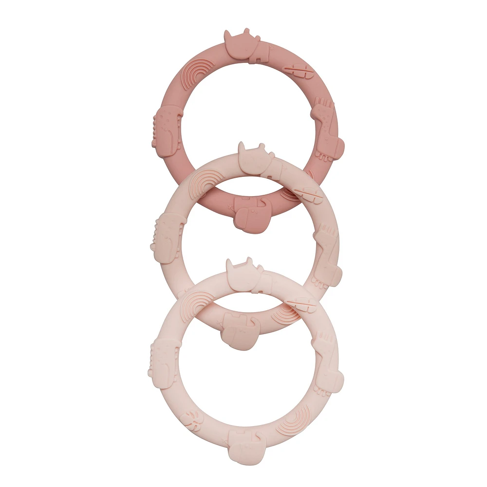 Teething Ring Set - Pink