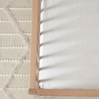 White Linen Crib Sheet