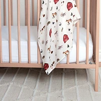 White Linen Crib Sheet