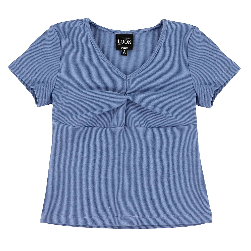 T-Shirt Côtelé Charme 7-14ans