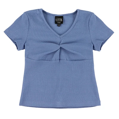 T-Shirt Côtelé Charme 7-14ans