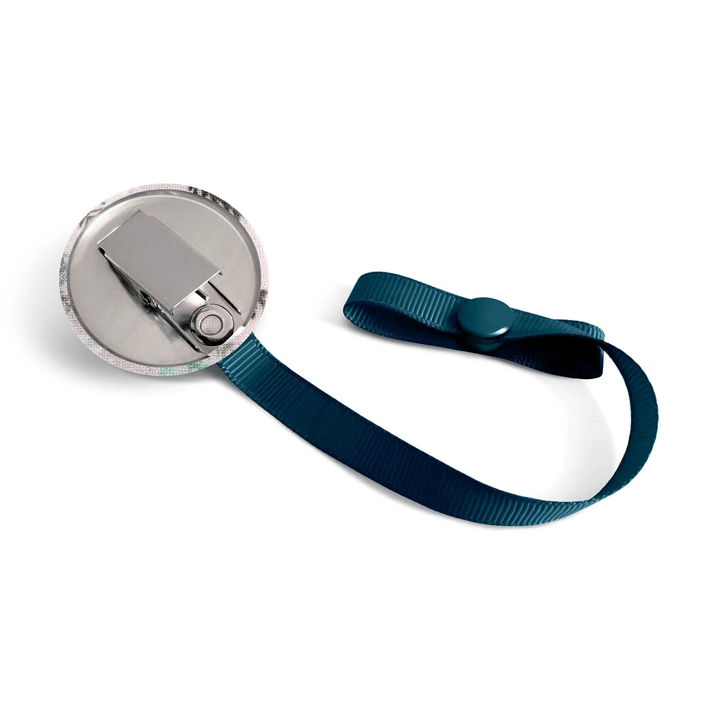 Pacifier Clip - Blue Rainbow