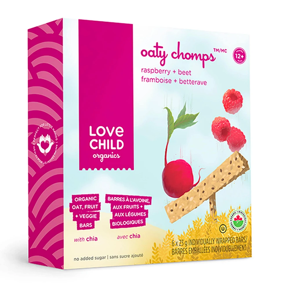 Organic Oat Bars- Oaty Chomps - Raspberry, Beet and Chia ( From 12 months )