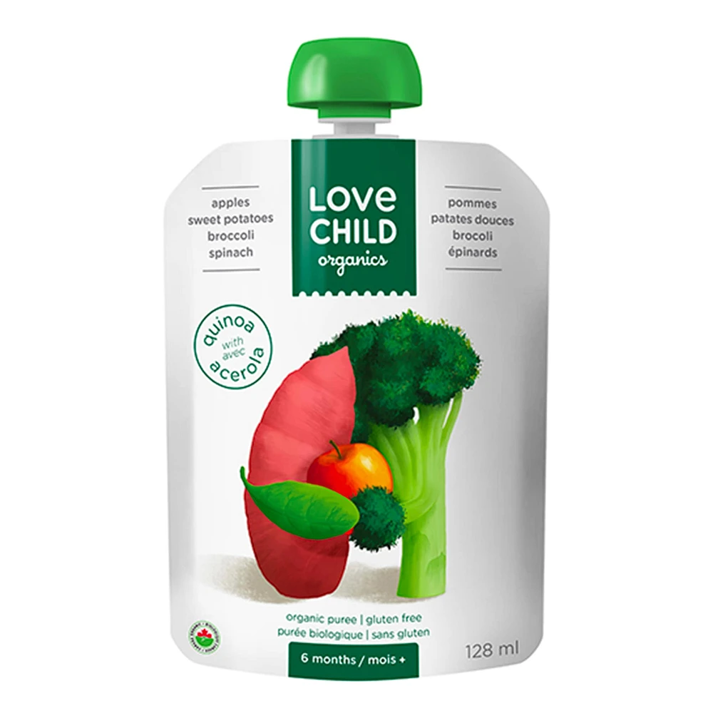 Organic Puree - Superblends - Apples, Sweet Potatoes, Broccoli and Spinach ( From 6 months )