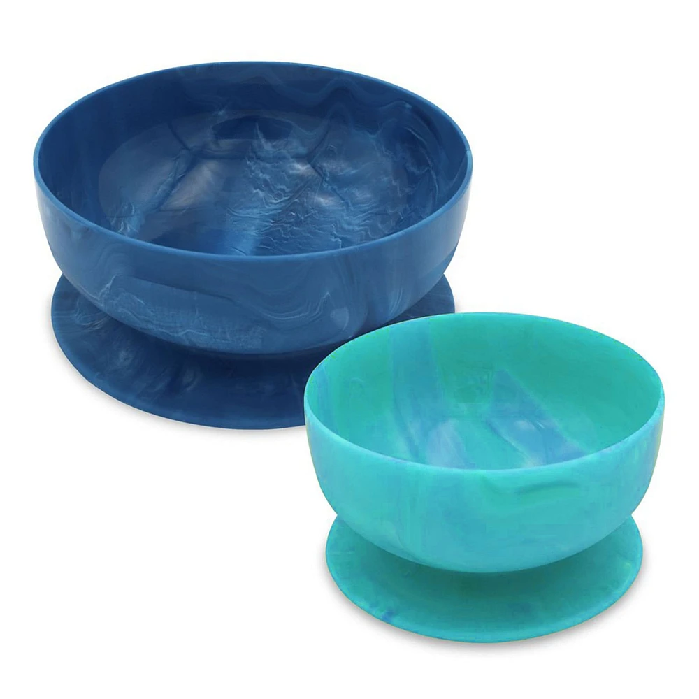 Bol Succion IncrediBowls Paquet de 2 - Marine / Aqua