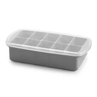 Silicone Baby Food Freezer Tray with Lid - Grey