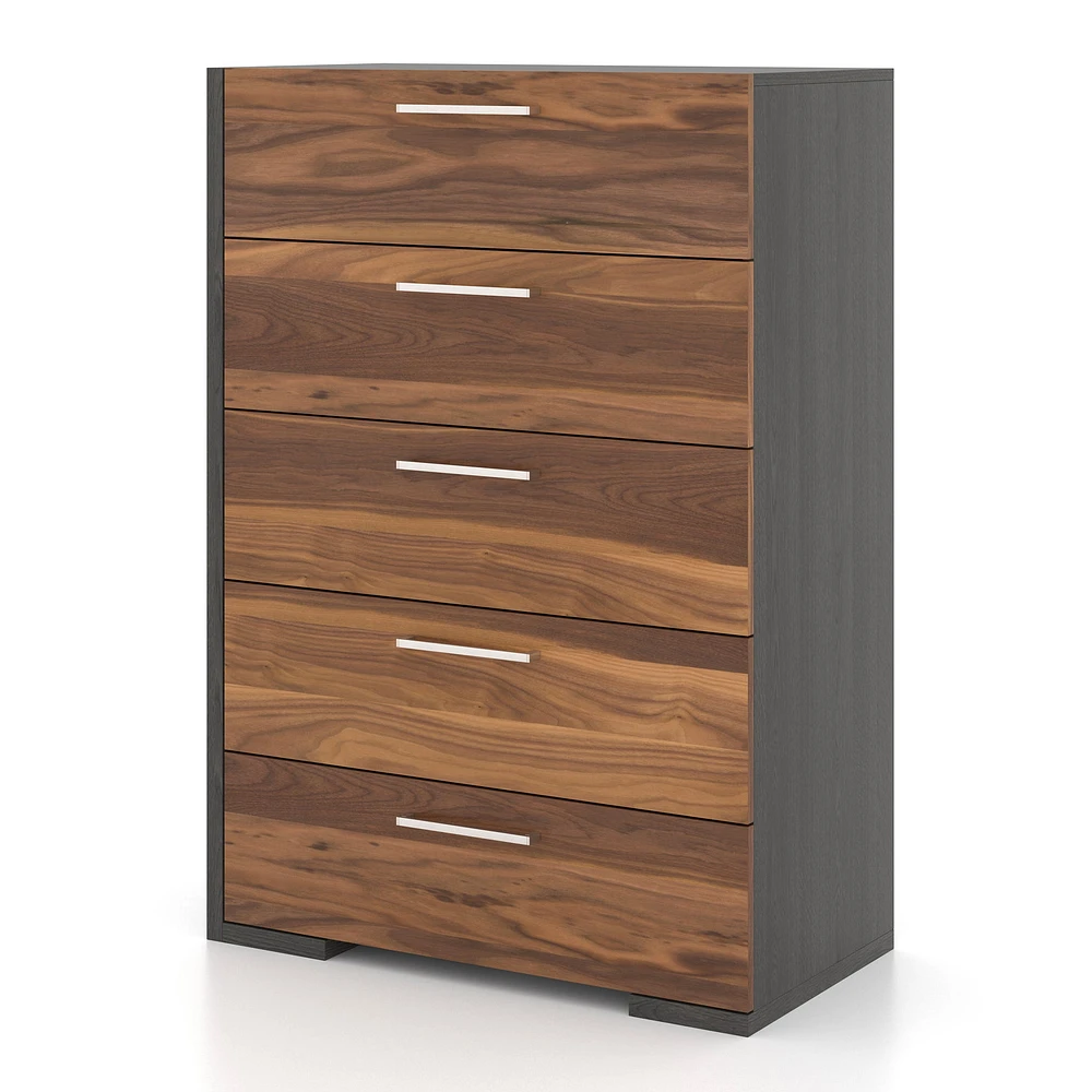 5 Drawers Chest - Slate Walnut