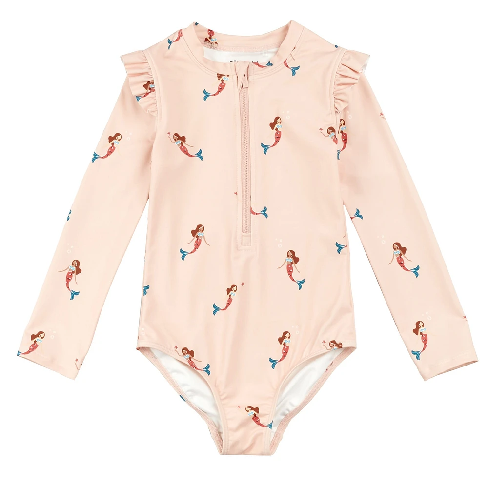 Maillot UV Manches Longues Sirènes 3-6ans