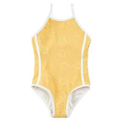 Maillot UV Une Pièce Hibiscus 3-6ans